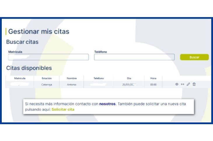 Modificar cita previa ITV Vara de Quart
