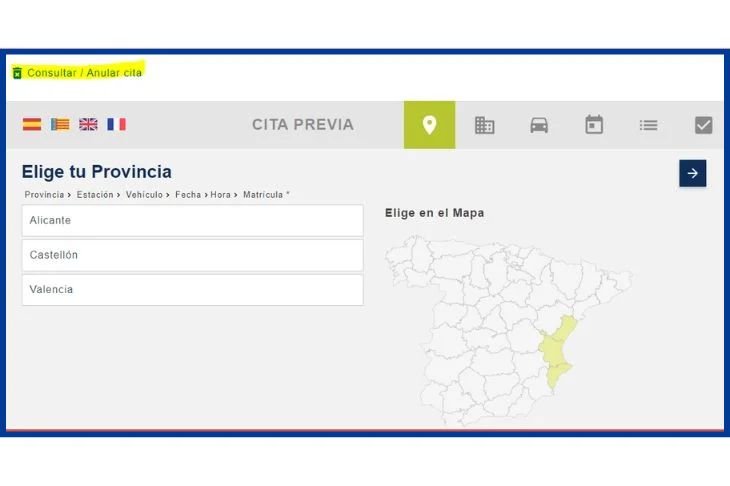 anular cita previa ITV Vara de Quart