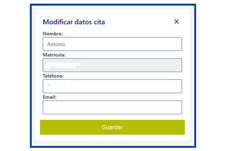 cambiar cita previa ITV Vara de Quart